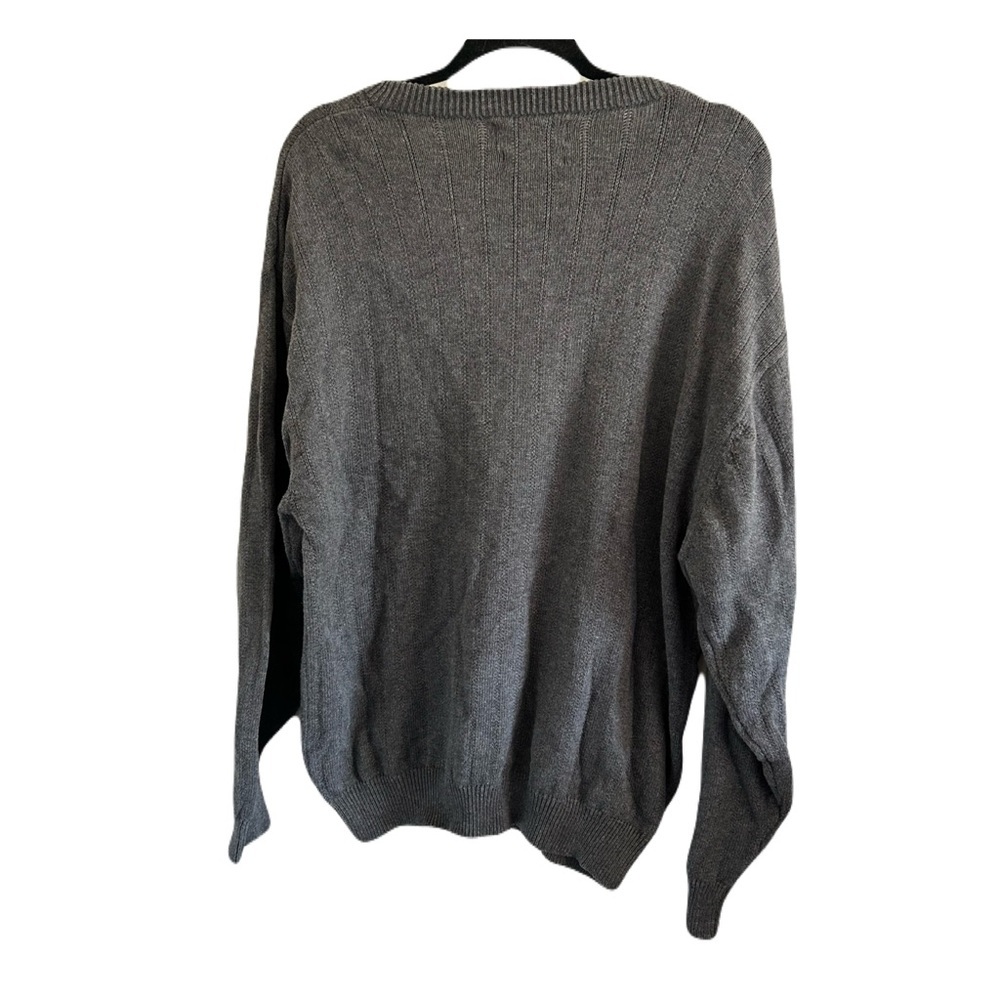 HATHAWAY SPORT $120 Brunswick Crewneck 100% Combed Cotton Gray Sweater Sz L - Picture 10 of 15